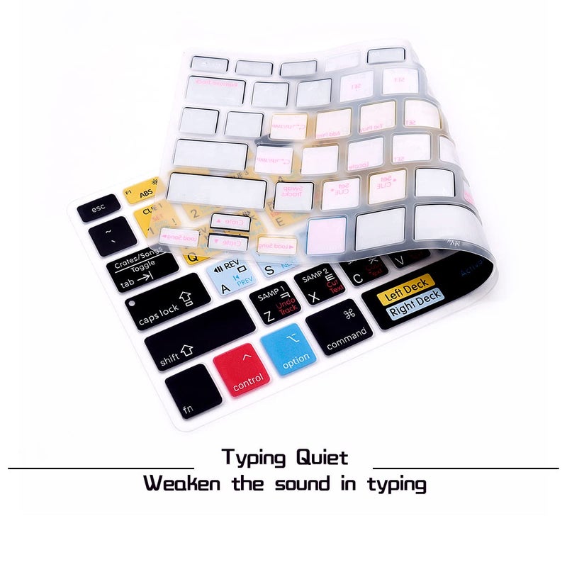 HRH Korean Shortcut Hotkey Silicone Keyboard Cover Skin for MacBook Air 13,Pro 13/15/17 (with or w/Out Retina Display, 2015 or Older Version),for iMac Older USA Keyboard Protector-Serato Scratch Live - Image 3